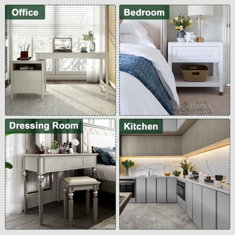 Mtsooning 40mm/1.57inch Green Crystal Knob, 2PCS Diamond Pull Handle, Furniture Hardware Knobs for Closet Cupboard Cabinet Drawer Dresser Wardrobe & 3 Size Screws - Image 3